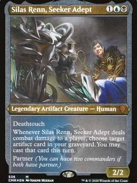 Silas Renn, Seeker Adept (CMR-536) - Commander Legends Etched Foil