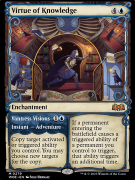 Virtue of Knowledge // Vantress Visions (WOE-279) - Wilds of Eldraine: (Showcase)