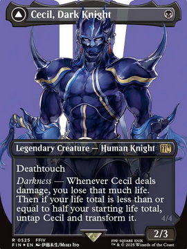 Cecil, Dark Knight // Cecil, Redeemed Paladin (FIN-525) - FINAL FANTASY (Borderless) Foil