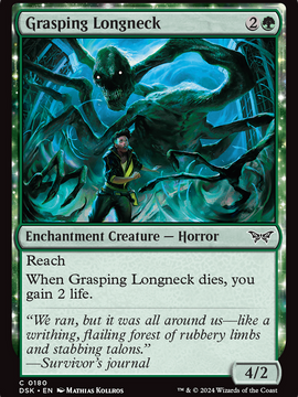Grasping Longneck (DSK-180) - Duskmourn: House of Horror: (nyxtouched)