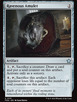 Ravenous Amulet (FDN-131) - Foundations Foil
