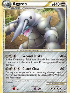 Aggron (1/102) [HeartGold & SoulSilver: Triumphant]