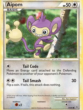 Aipom (43/95) [HeartGold & SoulSilver: Unleashed]