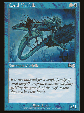 Coral Merfolk (USG-067) - Urza's Saga
