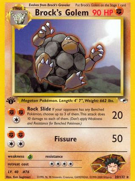 Brock's Golem (20) [Gym Heroes] 1st Edition