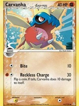 Carvanha (61/110) (Delta Species) [EX: Holon Phantoms]