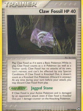 Claw Fossil (84/108) [EX: Power Keepers]