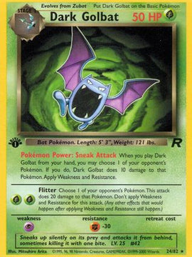 Dark Golbat (24/82) [Team Rocket 1st Edition]