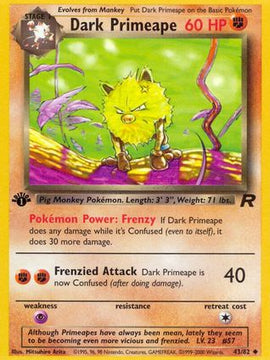 Dark Primeape (43) [Team Rocket] 1st Edition