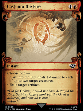 Cast into the Fire (LTR-569) - The Lord of the Rings: Tales of Middle-earth: (Showcase) Foil