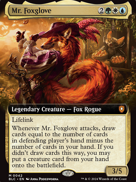 Mr. Foxglove (BLC-042) - Bloomburrow Commander: (Extended Art) Foil
