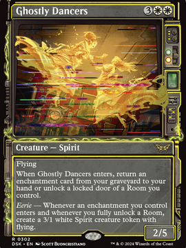 Ghostly Dancers (DSK-302) - Duskmourn: House of Horror: (Showcase) Foil