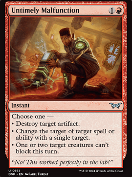 Untimely Malfunction (DSK-161) - Duskmourn: House of Horror Foil
