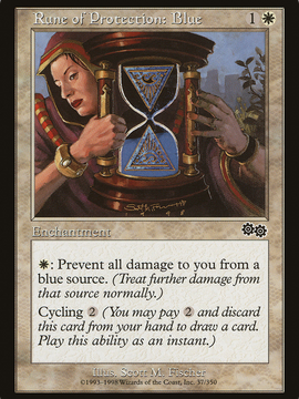Rune of Protection: Blue (USG-037) - Urza's Saga