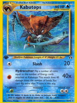 Kabutops (25/75) [Neo Discovery 1st Edition]