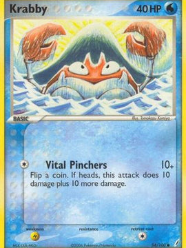 Krabby (54/100) (Stamped) [EX: Crystal Guardians]