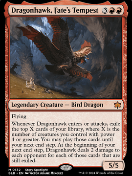 Dragonhawk, Fate's Tempest (BLB-132) - Bloomburrow Foil