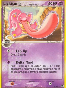Lickitung (19/101) (Delta Species) (Stamped) [EX: Dragon Frontiers]