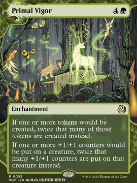 Primal Vigor (WOT-059) - Wilds of Eldraine: Enchanting Tales: (Showcase) (Borderless)