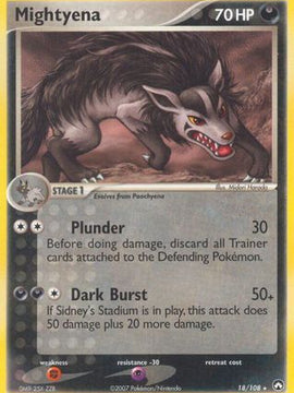 Mightyena (18/108) (Stamped) [EX: Power Keepers]