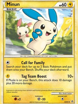 Minun (34/95) [HeartGold & SoulSilver: Unleashed]