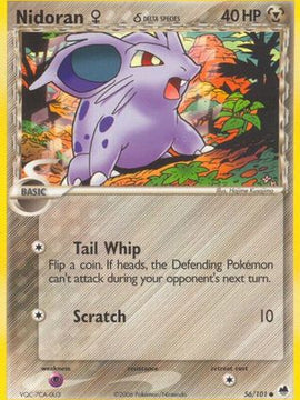 Nidoran (56/101) (Female) (Delta Species) (Stamped) [EX: Dragon Frontiers]