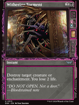 Withering Torment (DSK-313) - Duskmourn: House of Horror: (Showcase) Foil