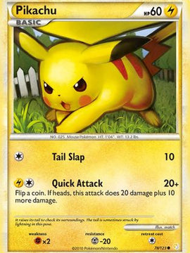 Pikachu (78/123) [HeartGold & SoulSilver: Base Set]