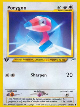 Porygon (78/105) [Neo Destiny 1st Edition]