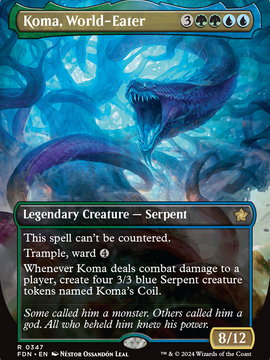 Koma, World-Eater (FDN-347) - Foundations (Borderless) Foil