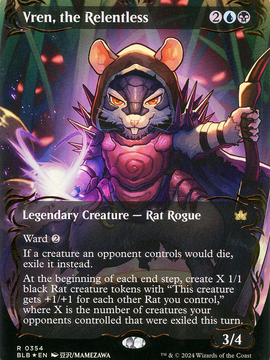 Vren, the Relentless (BLB-354) - Bloomburrow: (Showcase) (Borderless) Foil