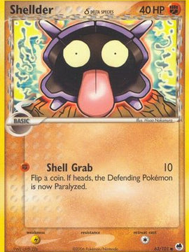 Shellder (63/101) (Delta Species) (Stamped) [EX: Dragon Frontiers]