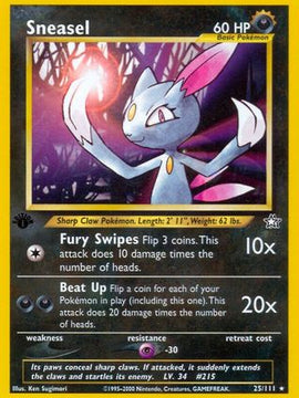 Sneasel (25/111) [Neo Genesis 1st Edition]