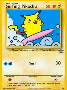 Surfing Pikachu (28) [Wizards of the Coast: Black Star Promos]