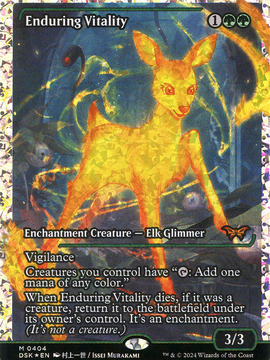 Enduring Vitality (DSK-404) - Duskmourn: House of Horror: (Showcase) Foil