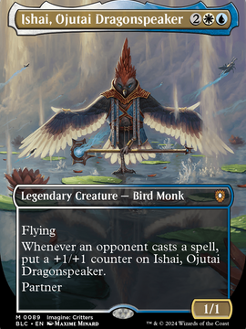 Ishai, Ojutai Dragonspeaker (BLC-089) - Bloomburrow Commander (Borderless) Foil