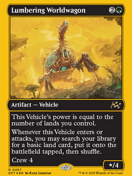 Lumbering Worldwagon (First-Place Foil) (DFT-467) - Aetherdrift Foil