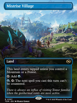 Mistrise Village (TDM-397) - Tarkir: Dragonstorm (Borderless) Foil