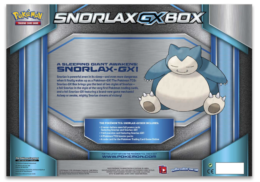 Pokémon Snorlax GX Box (Read description)