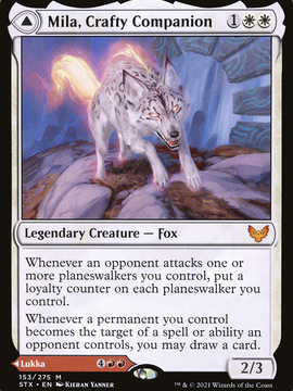 Mila, Crafty Companion // Lukka, Wayward Bonder (STX-153) - Strixhaven: School of Mages Foil