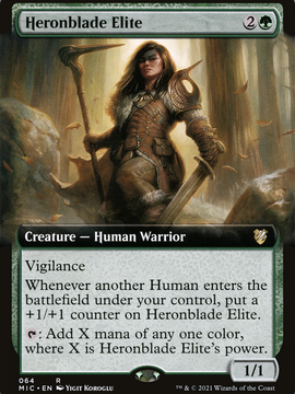 Heronblade Elite (MIC-064) - Midnight Hunt Commander: (Extended Art)