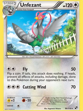 Unfezant (86/114) [Black & White: Base Set]