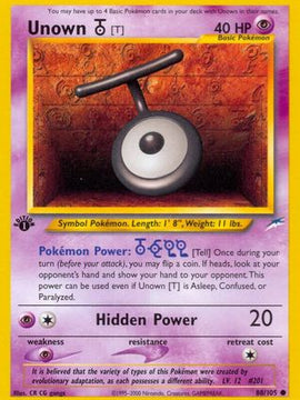 Unown [T] (88/105) [Neo Destiny 1st Edition]