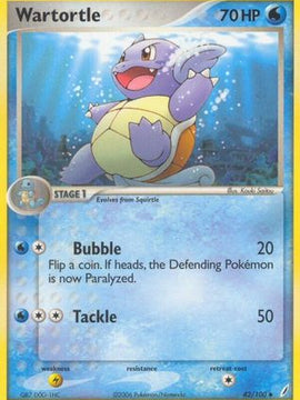 Wartortle (42/100) [EX: Crystal Guardians]