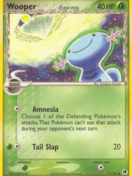 Wooper (71/101) (Delta Species) (Stamped) [EX: Dragon Frontiers]