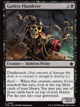 Gutless Plunderer (FDN-060) - Foundations Foil