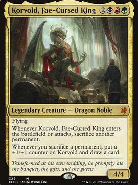 Korvold, Fae-Cursed King (ELD-329) - Throne of Eldraine