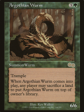 Argothian Wurm (USG-236) - Urza's Saga
