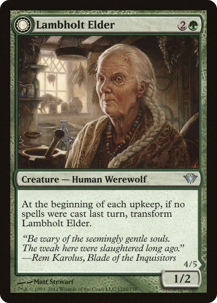Lambholt Elder // Silverpelt Werewolf (DKA-122) - Dark Ascension: (Double Faced Transform)