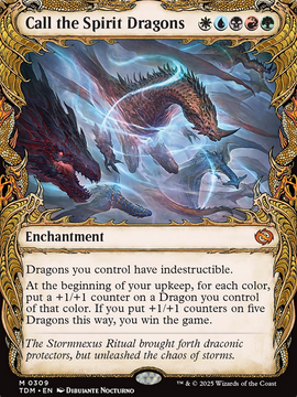 Call the Spirit Dragons (TDM-309) - Tarkir: Dragonstorm: (Showcase, enchantment)